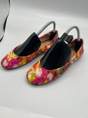 Tieks Aquarella Watercolor Leather Flats Size 7